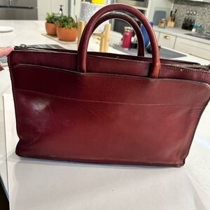 Women’s slim laptop bag - all leather